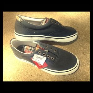 NWT Boy's Dexter Navy Canvas Slip On