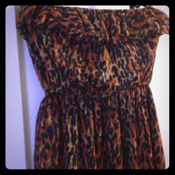 Long cheetah summer dress