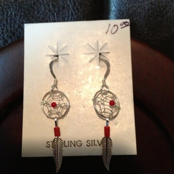 SOLD❗️Dreamcatcher sterling earrings.