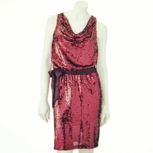 *NWT* XL Red Sequin Cowl Neck Dress - Fierce!!