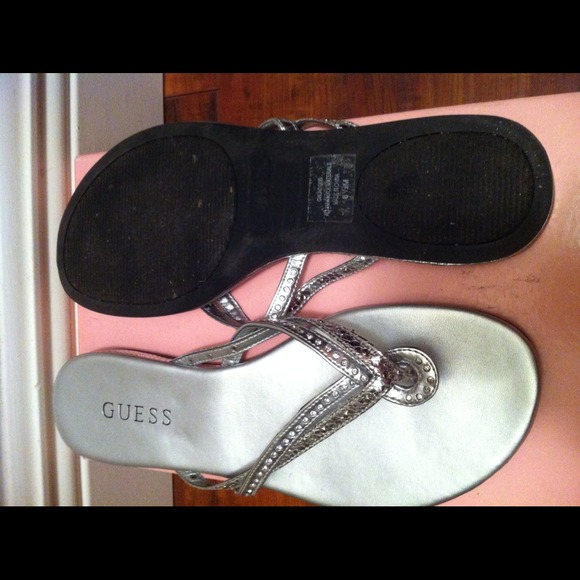 Silver Guess Sandals - Picture 2 of 2