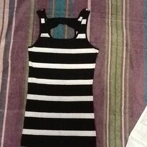 ^* SOLD*^    Black and White bodycon dress