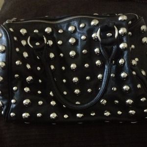 Black studded purse