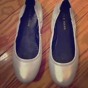 Cole Haan Air Brandon Argento Flats