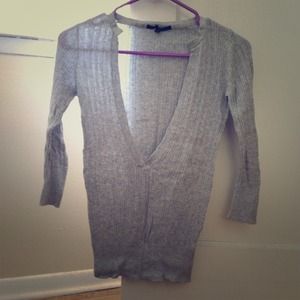 Lightweight deep v-neck sweater