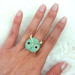 New Owl Ring in Assorted Colors! (Size Adjustable)