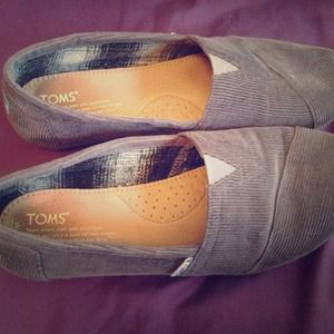 Gray corduroy TOMS