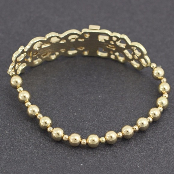 GOLD CROSS STRETCH BRACELET - Picture 2 of 2