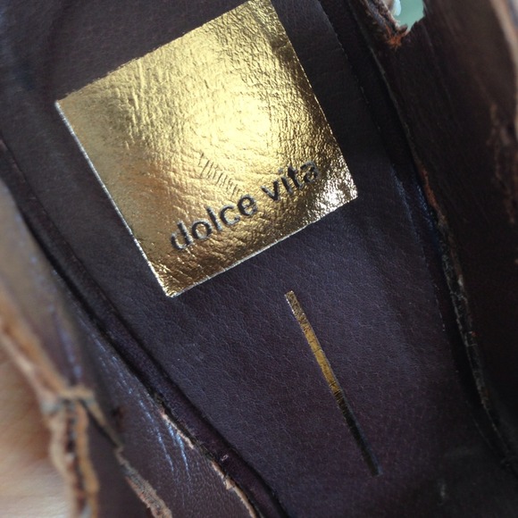 Dolce Vita Leather Open-Toe Wedges - Picture 3 of 4