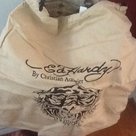 Ed Hardy suede fringed Handbag  org $308 - Picture 3 of 4