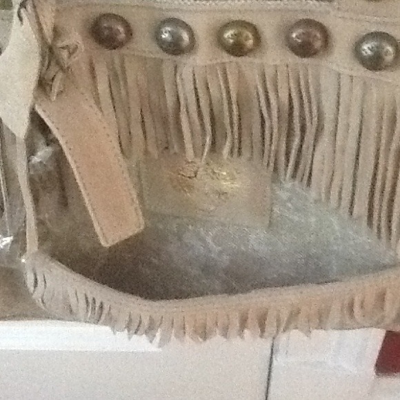 Ed Hardy suede fringed Handbag  org $308 - Picture 4 of 4