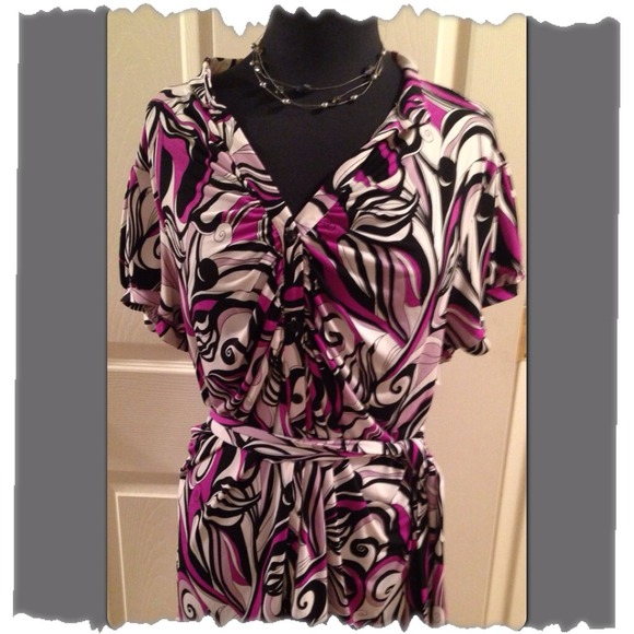 Lane Bryant Tops - ✨Hold ✨Lane Bryant Purple & Black Shirt