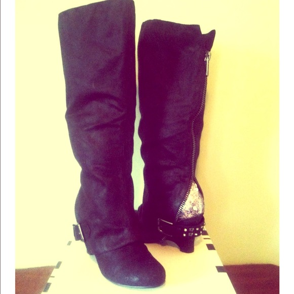 SOLD- EBAY ✨Black suede Tall boots- NEW