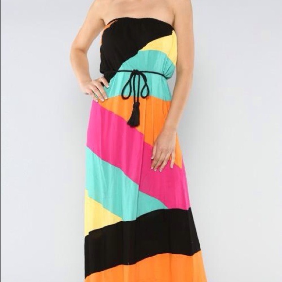 Must have Color Block Maxi Dress! :)