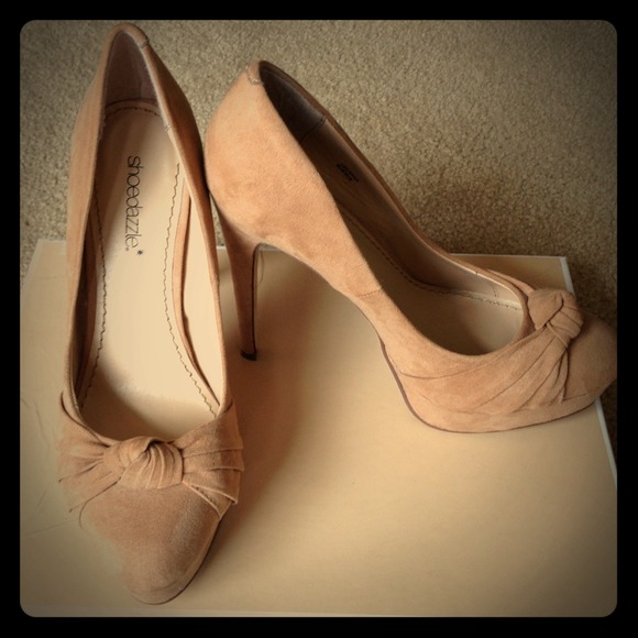 Never Worn Suede Platform Heels