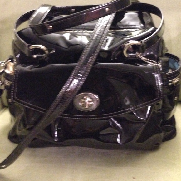 Coach Addison Patent Black  Multifunction Baby Bag