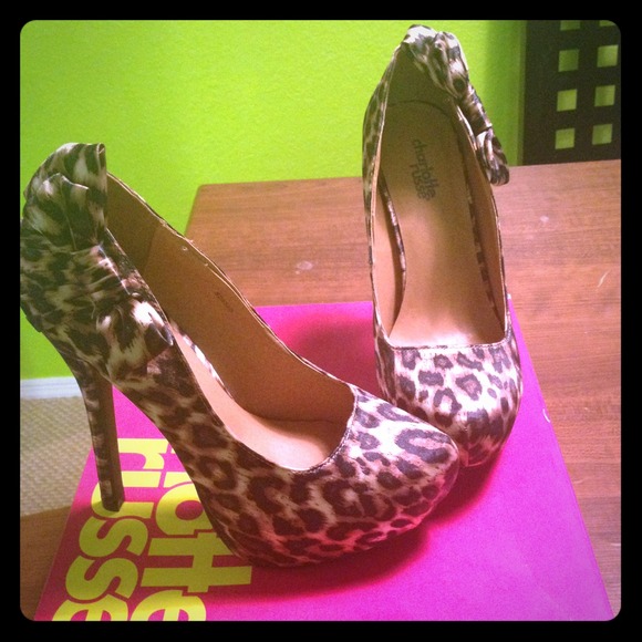 Leopard Print Platform Heels. Never Worn