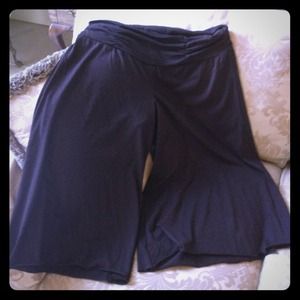 Gaucho pants brown stretchy dress barn xl