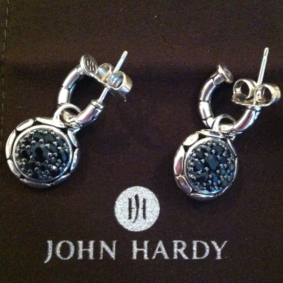 John Hardy Kali Collection Black Sapphire Earrings