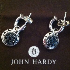 John Hardy Kali Collection Black Sapphire Earrings