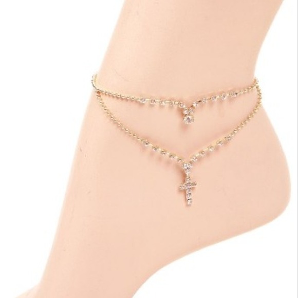 Gold and Silver Anklet