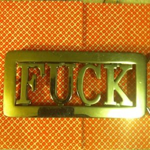 F*** belt buckle