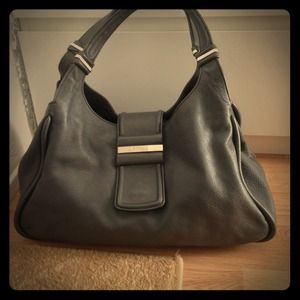 Furla Gray Leather Bag
