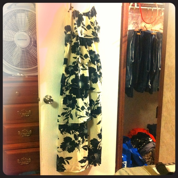 5 tier flowy flower dress