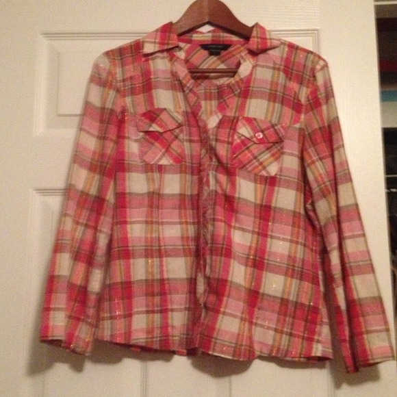 Long sleeve plaid top