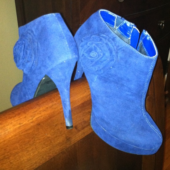 Damita K Shoes - 82. Damita K Sueded Platform Shooties