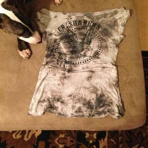 Crash and burn. Hangs on shoulders.