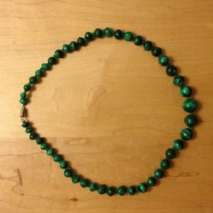 Green bead necklace