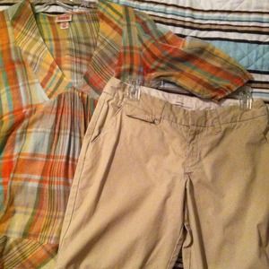 Cotton shirt and Bermuda shorts