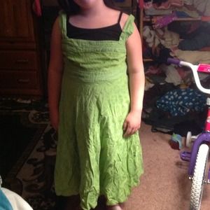 Polka dot green dress