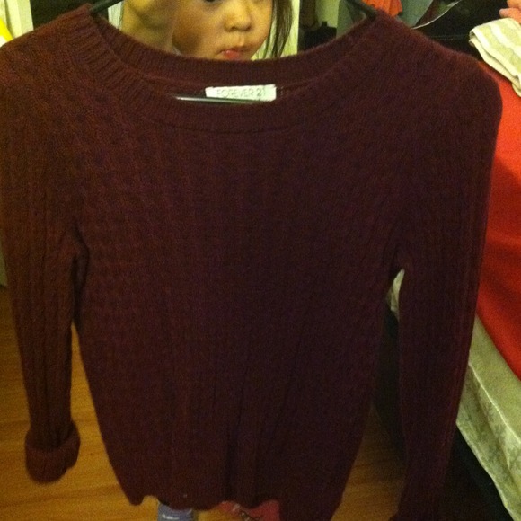 Oxblood knit shirt