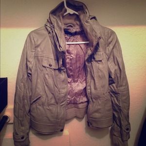 Grey jacket with hood