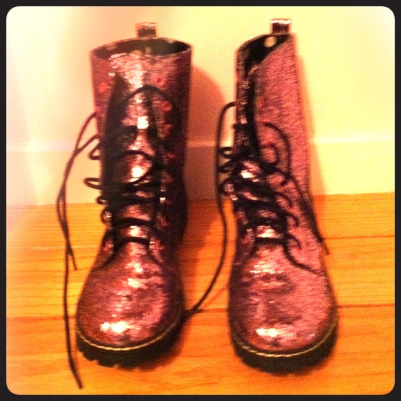 Glittery Pink Delia's Dr. Martens
