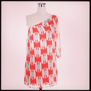New one shoulder dress with pattern
