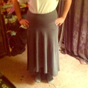 Grey high & low skirt