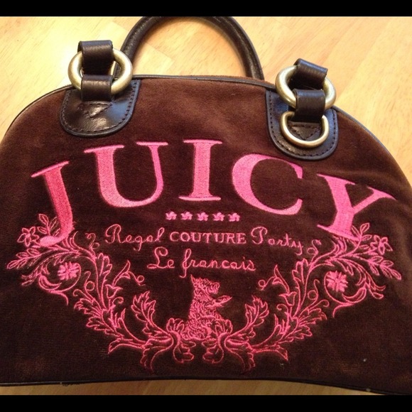 Juicy Couture Brown Velour purse