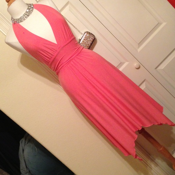 Forever 21 Dresses & Skirts - 🚩〽💲🚩NWOT f21 coral high/low salmon halter dress