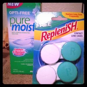 Opti-free Contact solution and cases