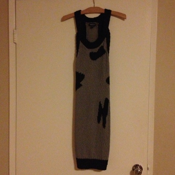 Bebe black and grey knit dress