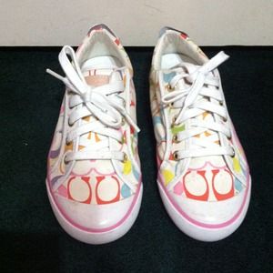 AUTHENTIC Coach Signature Multi Color Sneakers