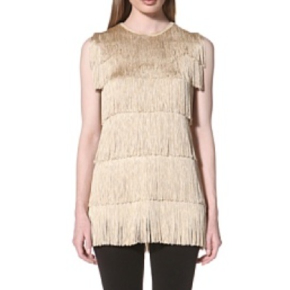 ⭕n hold Great Gatsby style Norma Kamali Fringe Top - Picture 2 of 4