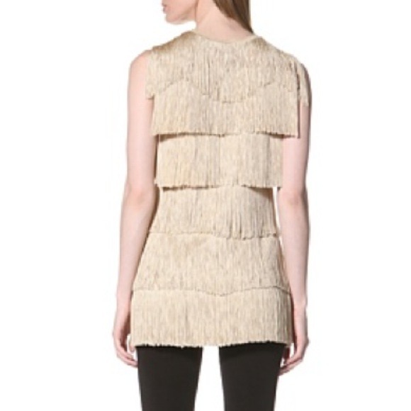 ⭕n hold Great Gatsby style Norma Kamali Fringe Top - Picture 3 of 4