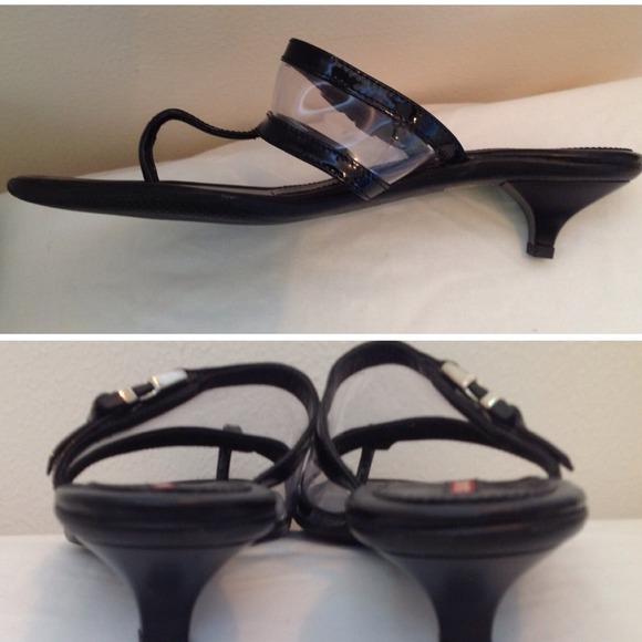 🌟REDUCED🌟PRADA Black Patent Leather ThongSandals - Picture 3 of 4