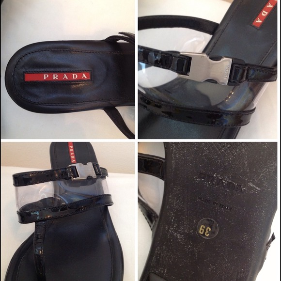 🌟REDUCED🌟PRADA Black Patent Leather ThongSandals - Picture 4 of 4
