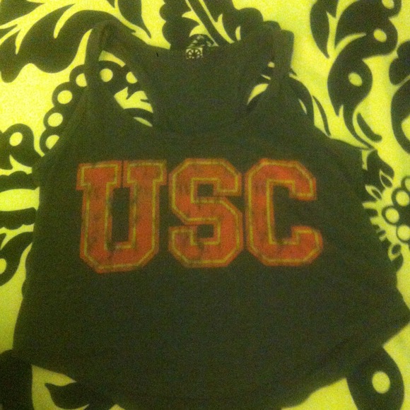 Charcoal  grey USC crop top
