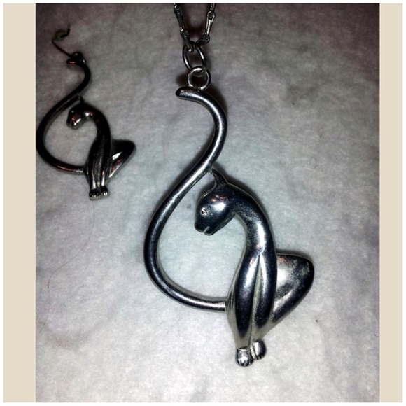 SOLD Baby Phat large silver logo necklace/earrings - Picture 4 of 4